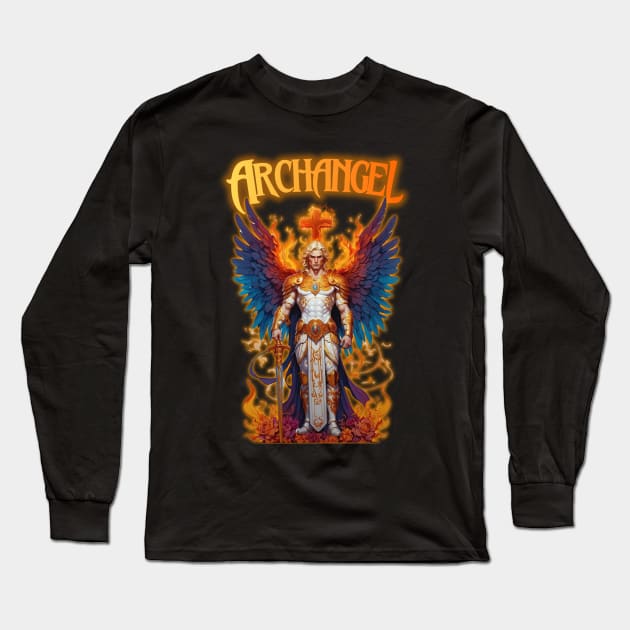 Archangel Michael Long Sleeve T-Shirt by HUNTINGisLIFE